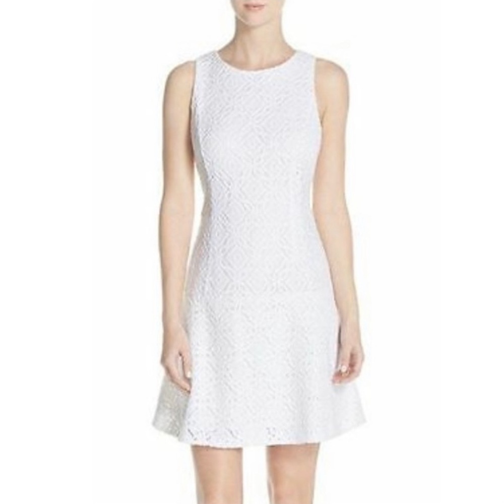 Lilly Pulitzer Women's Kent Lace Trellis Resort Night Out Dress in white